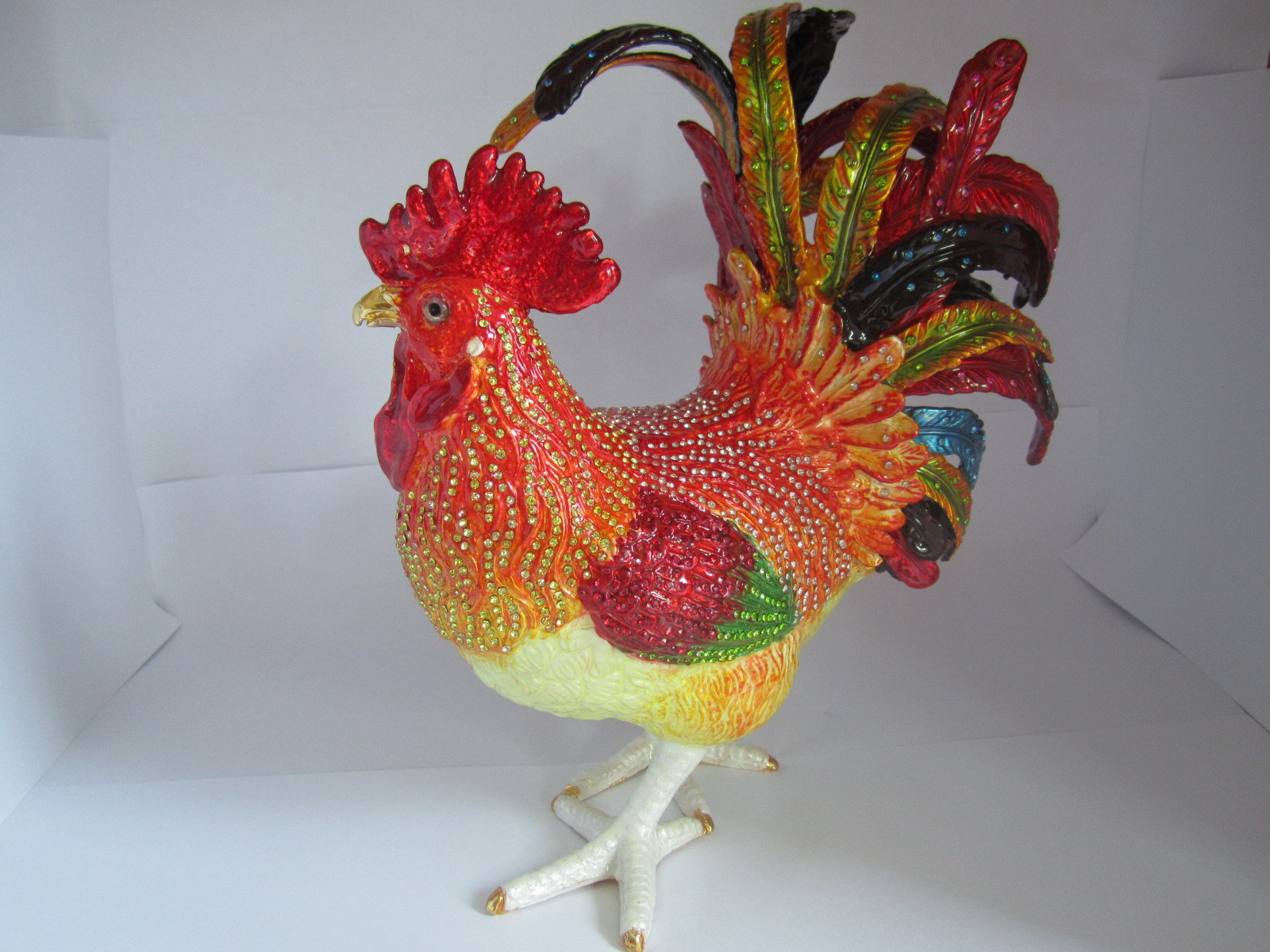 鑲鉆精美雞 創意家居工藝品擺件 吉祥如意 商務禮品 金屬雞工藝品